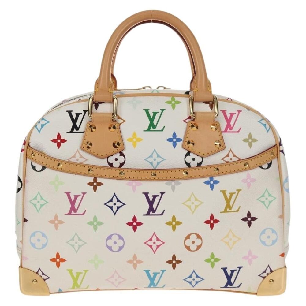 Louis Vuitton Monogram Multicolor Trouville Handbag White